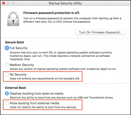 mac security settings allow installation