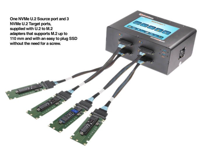 SuperImager Plus 8" Portable 5 NVME + 6 SATA/SAS Forensic Imaging Unit with Thunderbolt Port - Dual Open Osand Dual Boot - Image 2