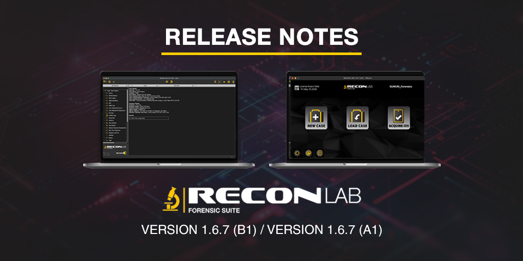 Recon lab Intel Macs version 1.6.7 B1 banner