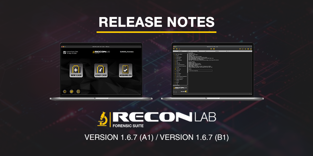 Recon lab Silicon Macs version 1.6.7 A1 banner