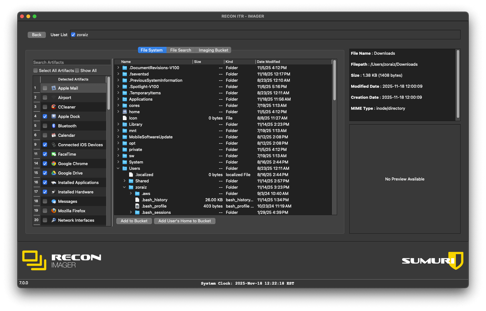 RECON ITR v7 Logical Imager